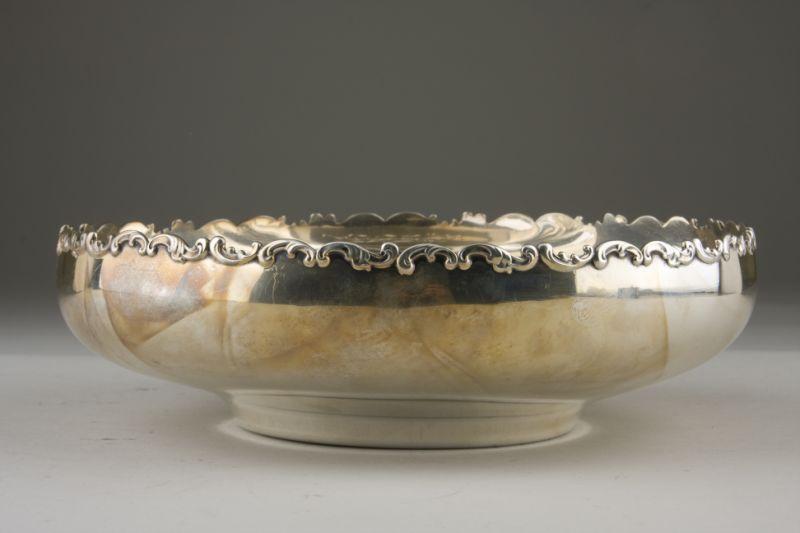 Appraisal: Whiting Sterling Silver Fruit Bowl with applied scroll edge the