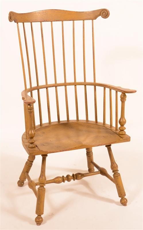 Appraisal: Reproduction Philadelphia Style Armchair Reproduction Philadelphia Style Comb Back Windsor