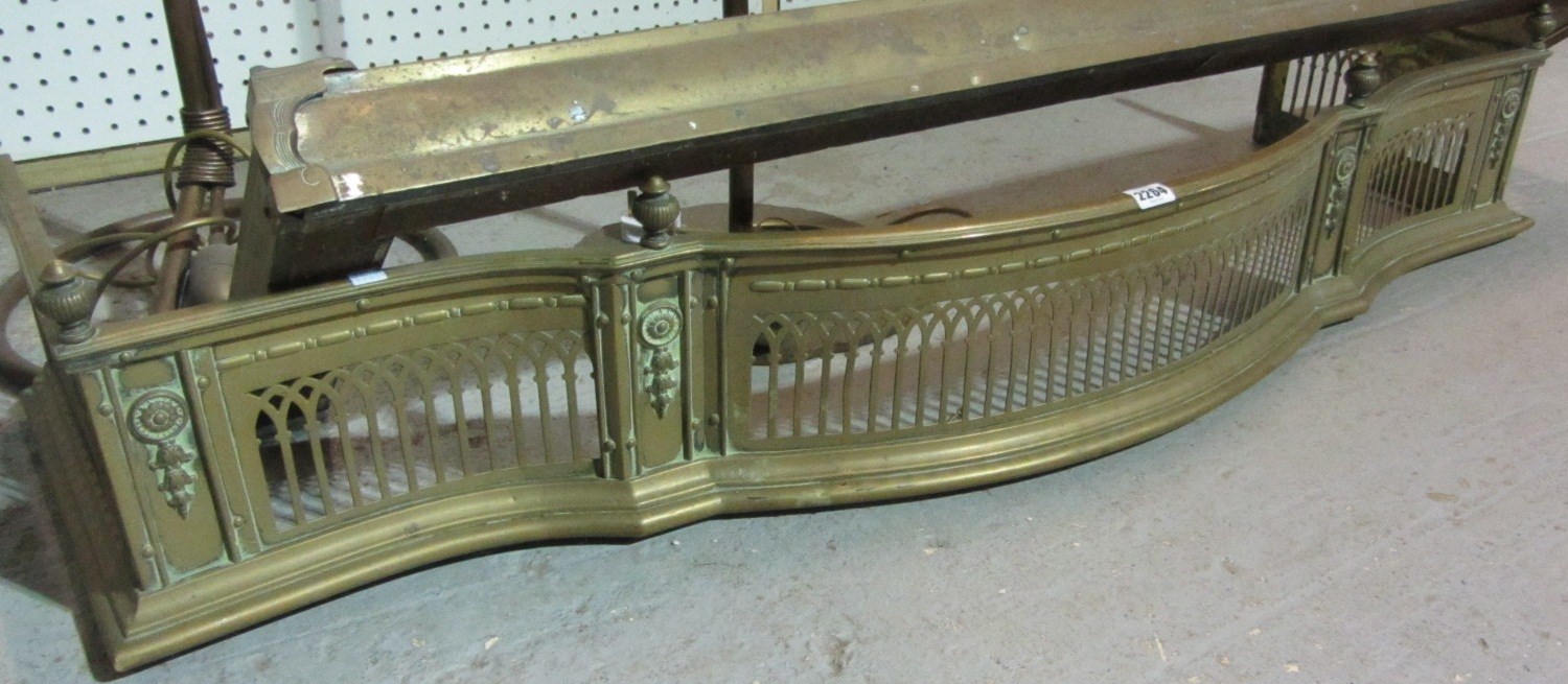 Appraisal: A brass fire curb