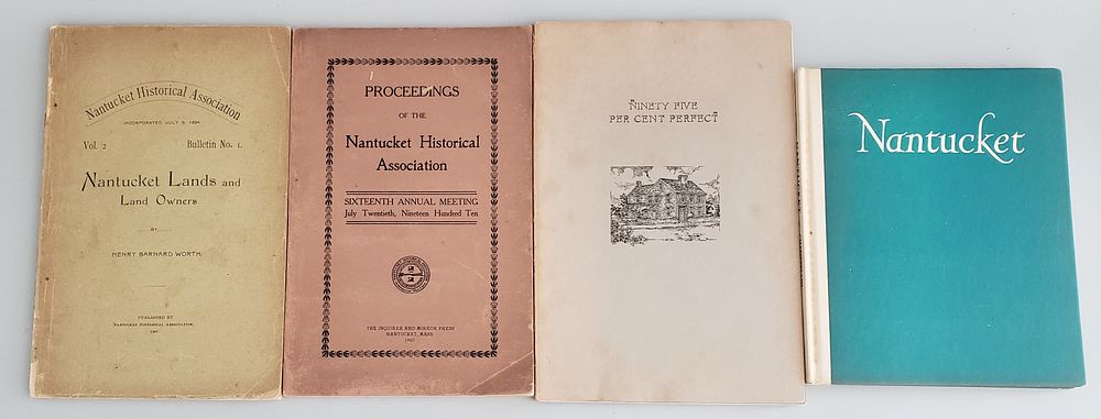 Appraisal: Four Antique and Vintage Nantucket Books Four Antique and Vintage