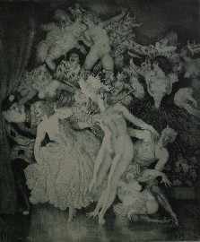 Appraisal: Norman Lindsay - Escapade facsimile etching edition of signed 'Norman