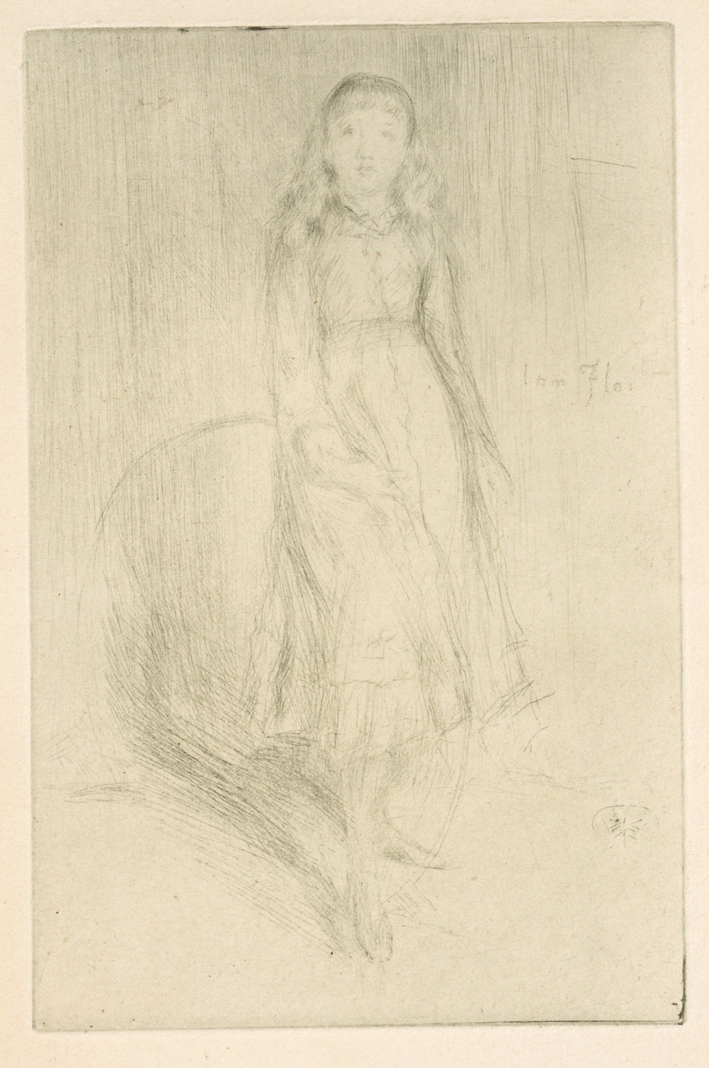 Appraisal: JAMES MCNEIL WHISTLER - FLORENCE LEYLAND drypoint etching Kennedy IX