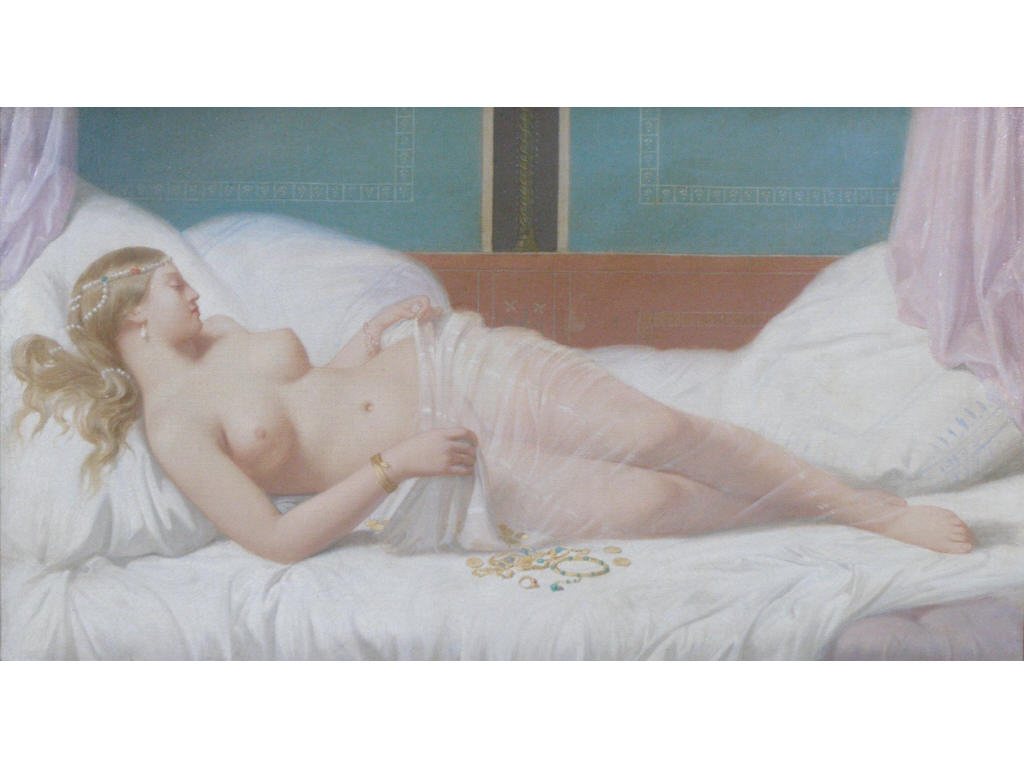 Appraisal: Amaury-Duval French - Odalisque oil on canvas inscribed on verso