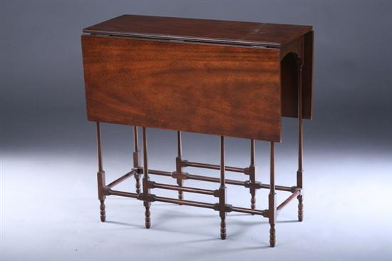 Appraisal: BAKER SUTHERLAND DROP-LEAF WALNUT TABLE th century Historic Charleston Collection