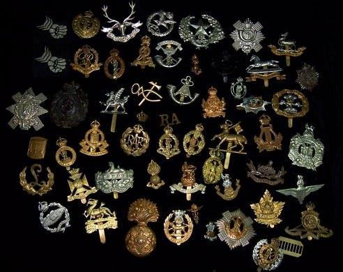 Appraisal: A large quantity of regimental cap badges etc including examples