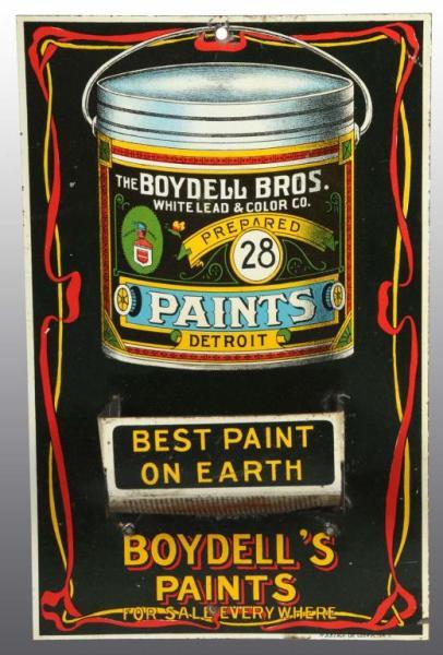 Appraisal: Tin Boydell's Paints Match Holder Description Manufactured by H D