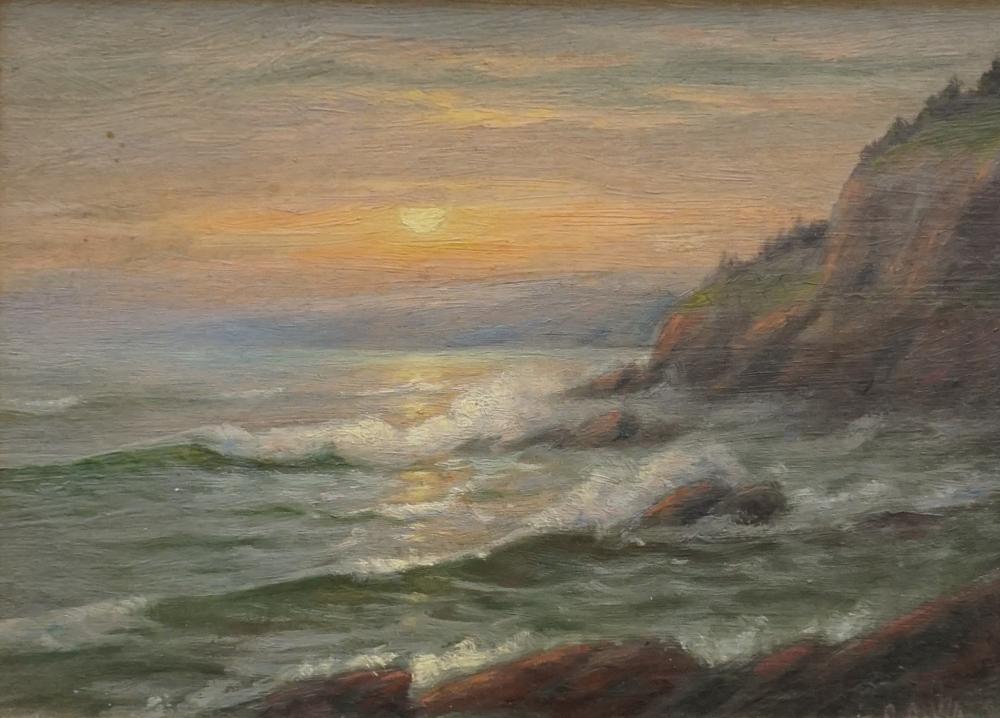 Appraisal: Charles A Watson American - Seaside Cliffs Oil on Panel