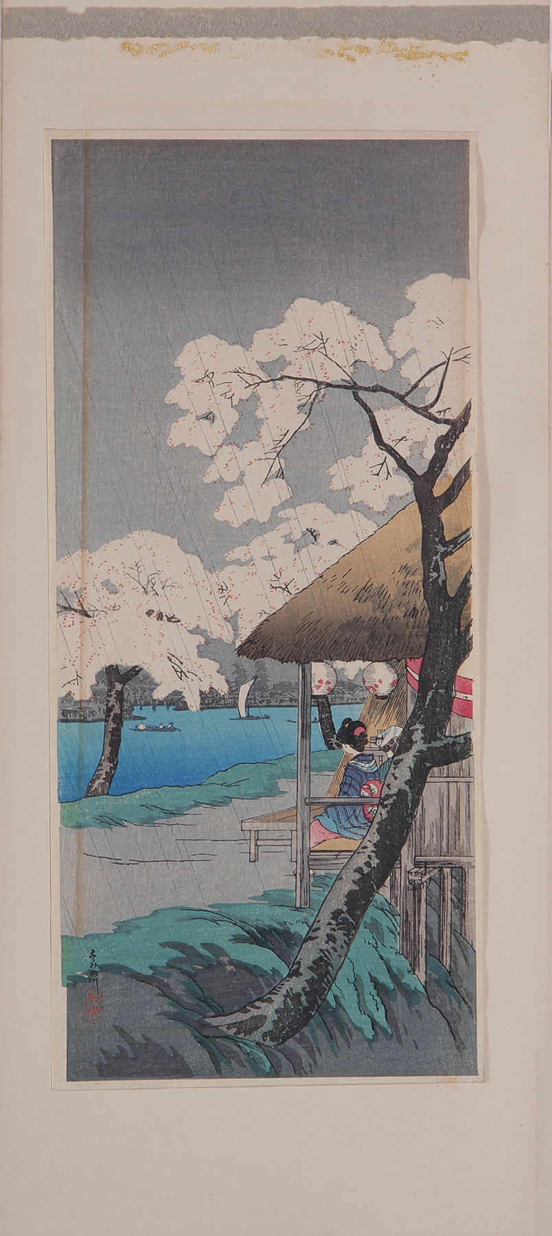 Appraisal: Takahashi Hiroaki Japanese - THE SUMIDA RIVER Sumidagawa c woodblock