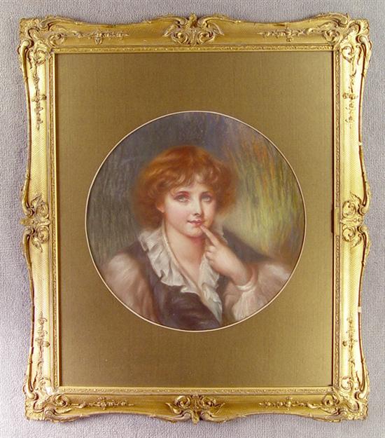 Appraisal: Victorian Pastel Portrait Anonymous late th Century Young girl in