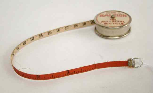 Appraisal: Raleigh Tape Measure Advertising for the ''All Steel Bicycle'' -