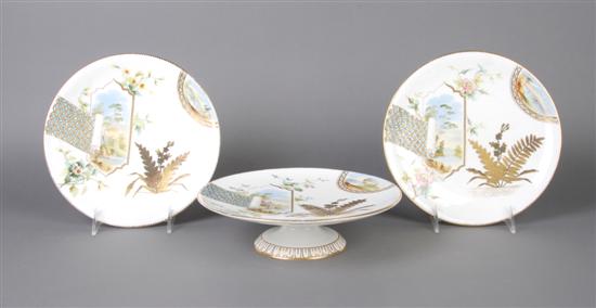 Appraisal: A Group of Eight Porcelain Plates Diameter of plates inches