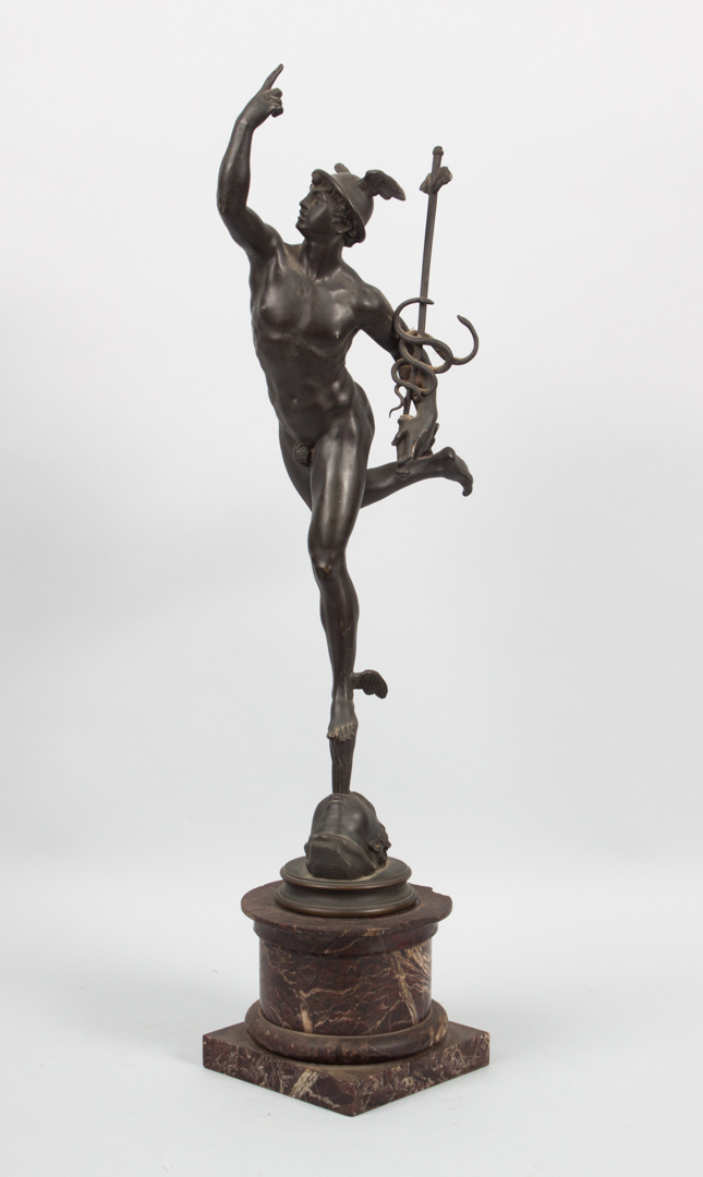 Appraisal: After Giambologna Mercury bronze late th century Grande Tour copy