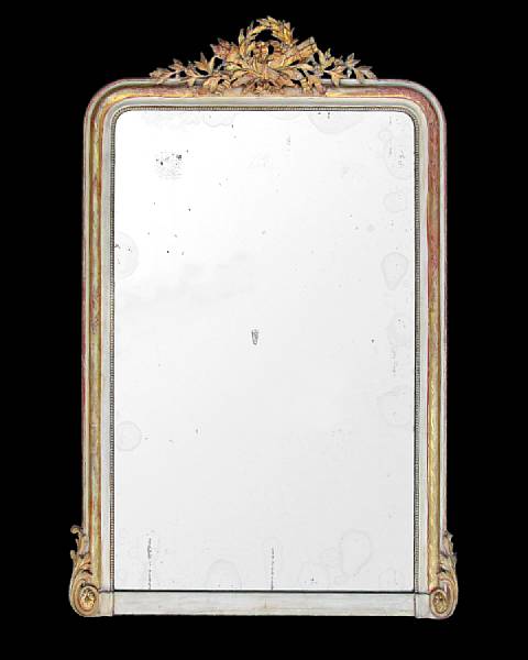 Appraisal: A Napoleon III giltwood mirror third quarter th century The