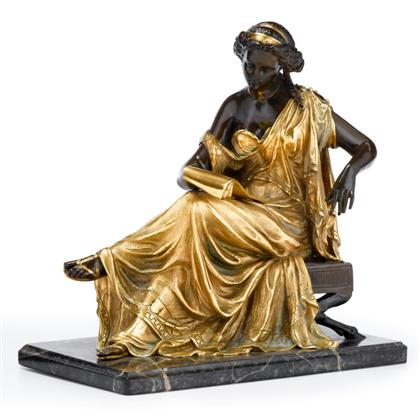 Appraisal: After Jean Jacques Pradier French - Bronze dark brown and