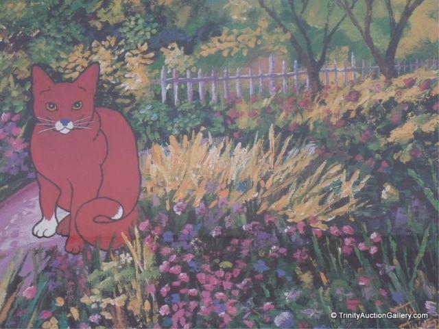 Appraisal: Jim Tweedy Signed Print Charlie's Secret Garden Part of Jim