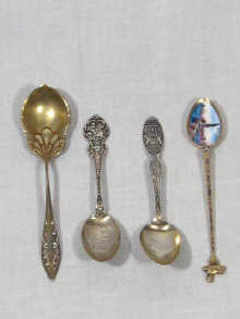 Appraisal: A silver gilt commemorative tea spoon with enamelled bowl marked