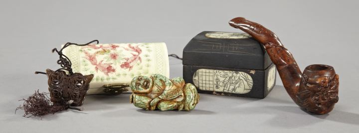 Appraisal: Five-Piece Group of Oriental Items consisting of a Japanese Meiji