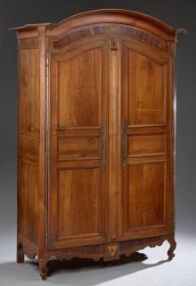 Appraisal: French Louis Philippe Inlaid Walnut Armoire c French Louis Philippe