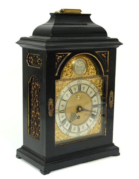 Appraisal: GEORGE III EBONISED BRACKET CLOCK BY WILLIAM WRIGHT OF SOUTHWARK