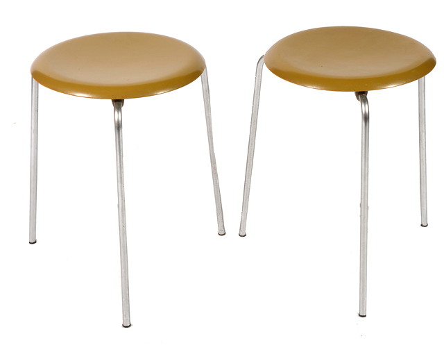 Appraisal: Arne Jacobsen for Fritz Hansen A pair of stools with