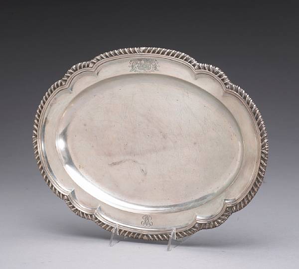 Appraisal: Property of another owner Of shaped oval form with gadroon