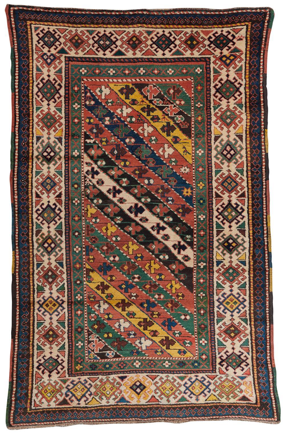 Appraisal: Gendge Rug Caucasus ca ft in x ft in Provenance