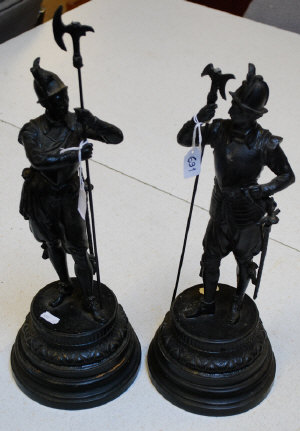 Appraisal: Two spelter figures of Cavaliers