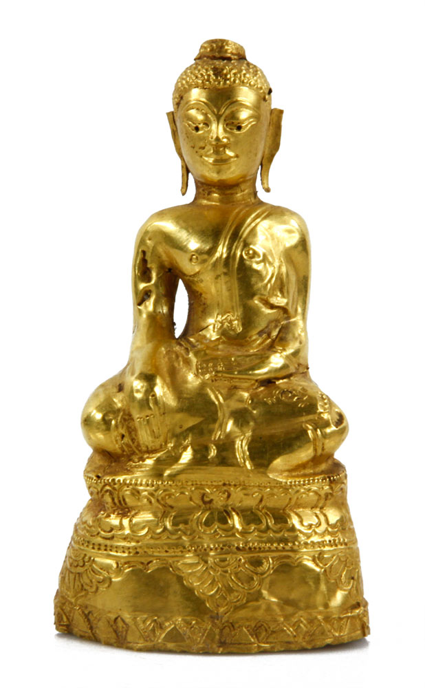 Appraisal: - Thai K Gold Sitting Buddha Sitting Buddha K gold