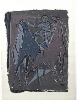 Appraisal: Marino Marini Man on Horseback lithograph art Marino Marini Man