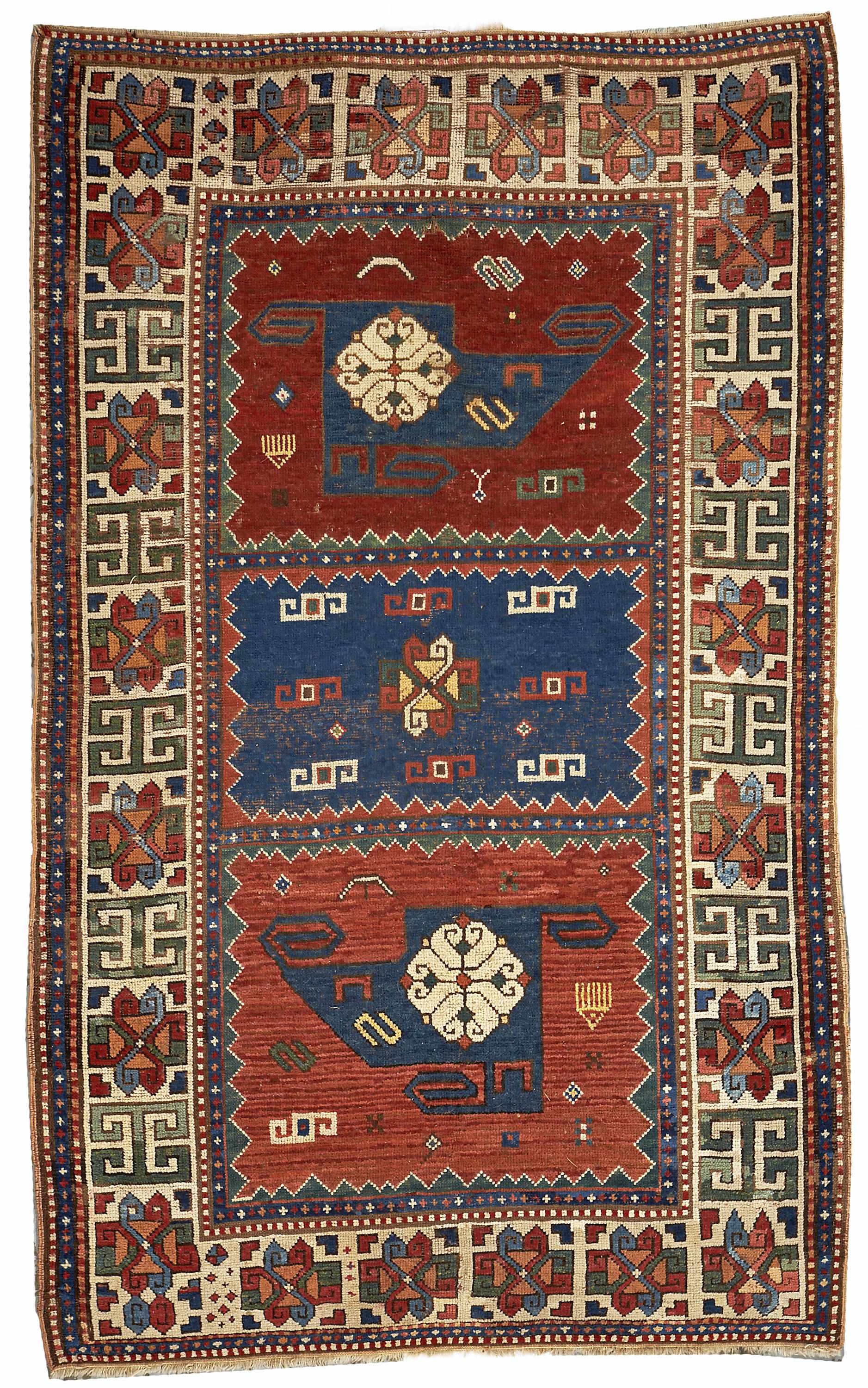 Appraisal: A Kazak rug Caucasuslate th centurysize approximately ft in x