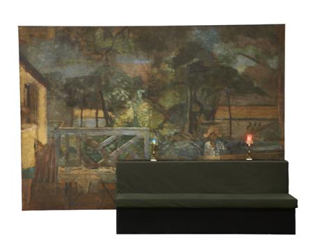 Appraisal: MICHAEL ANDREWS BRITISH - AFTER BONNARD Oil based paint on