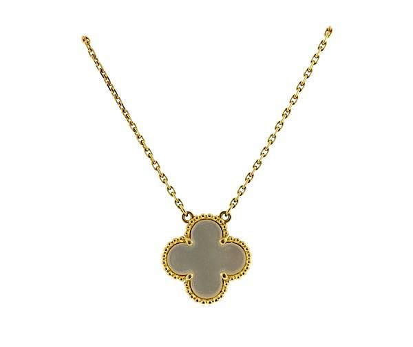 Appraisal: Van Cleef Arpels Vintage Alhambra K Gold Pendant Necklace METAL