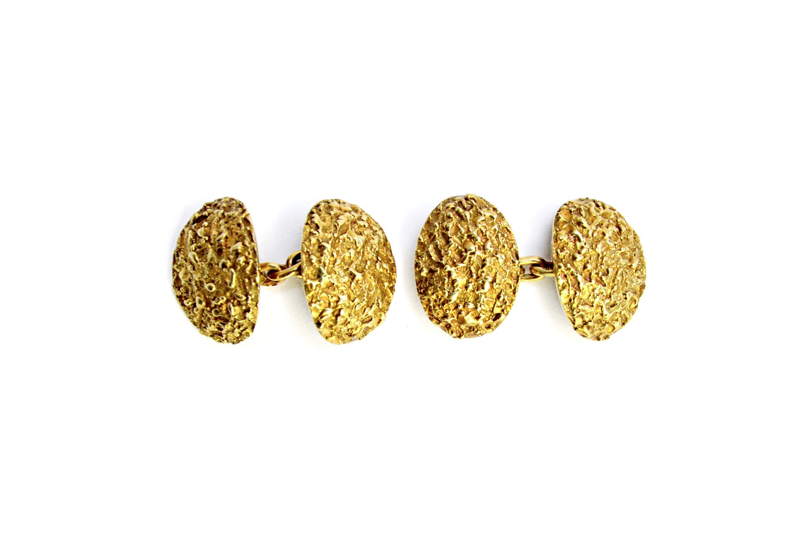 Appraisal: A pair of ct gold cufflinks the backs and the