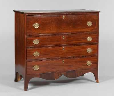 Appraisal: An American Federal Style Chest of Drawers Four drawer chest