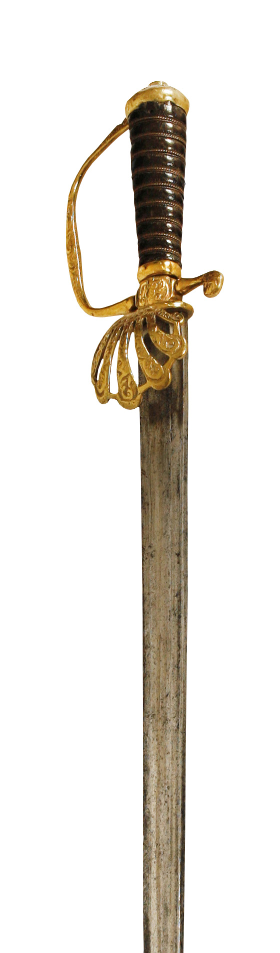 Appraisal: HUNTING HANGER CIRCA with gilt brass hilt the hand guard