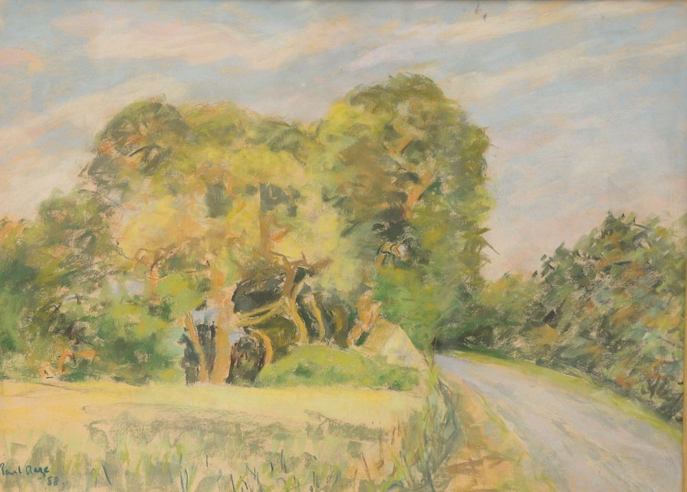 Appraisal: Paul Lucien Maze - The Bendintle Road pastel on paper