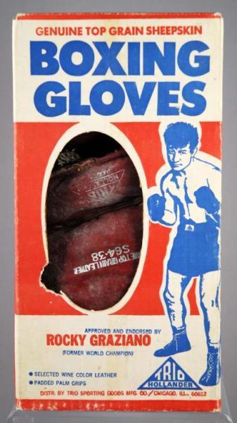 Appraisal: Rocky Graziano Sheepskin Boxing Gloves Description Circa s Made by