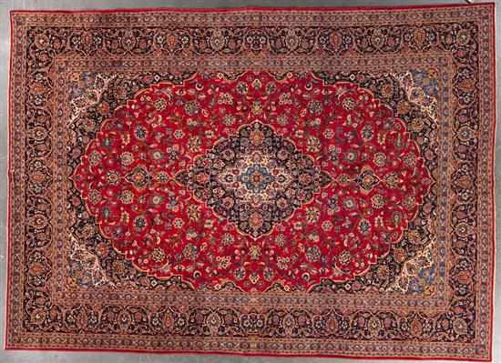 Appraisal: Persian Keshan carpet Iran modern x Estimate -