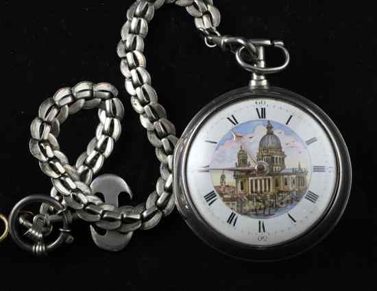 Appraisal: A George III silver pair cased keywind verge pocket watch