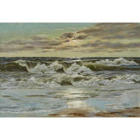 Appraisal: Patrick von Kalckreuth - SUN BREAKING CRASHING SURF German Oil