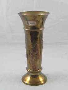 Appraisal: A large Sheffield hallmarked silver vase Approx cm high and