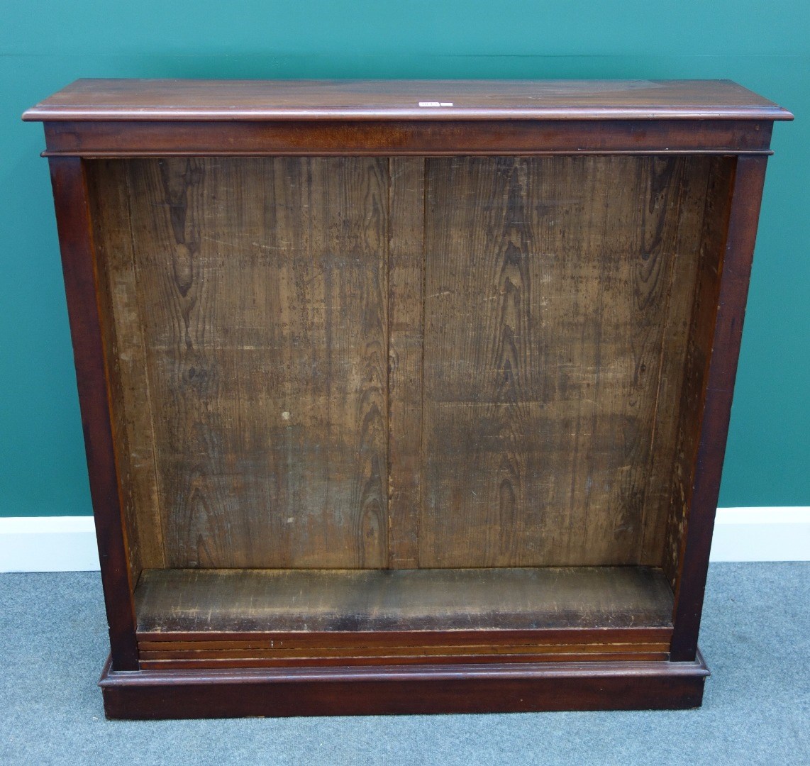 Appraisal: A th century mahogany floor standing open bookcase on plinth