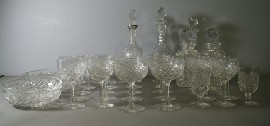 Appraisal: A quantity of crystal glassware including a pair of decanters