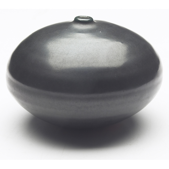 Appraisal: Doyle Lane vase bulbous shape covered in a black matte