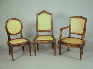 Appraisal: A Piedmontese beech open armchair early th century the foliate