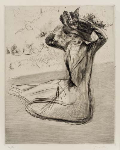 Appraisal: JACQUES VILLON L' pingle Chapeau Drypoint x mm x inches