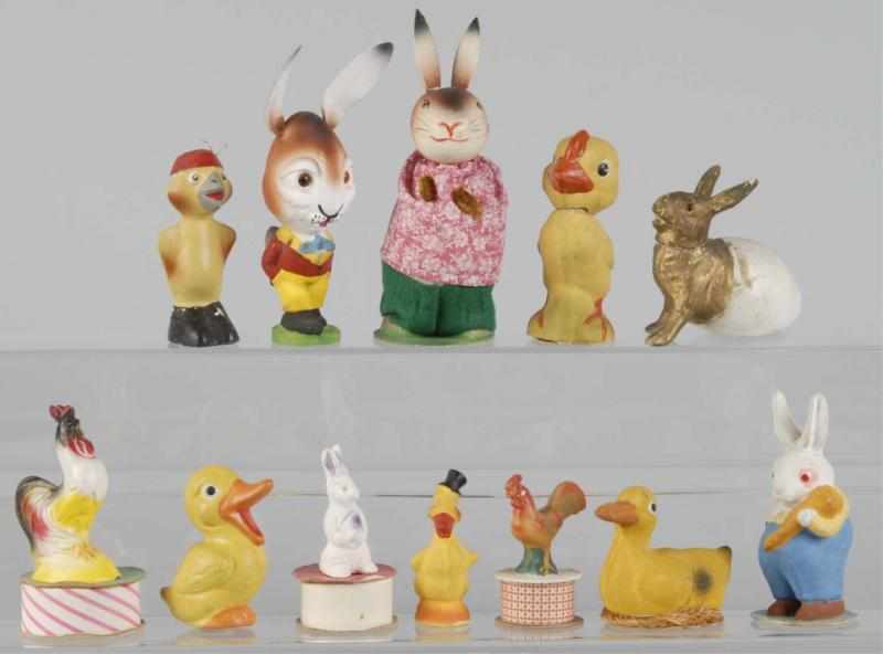 Appraisal: Lot of Easter Candy Containers Description Includes ducks rabbits and