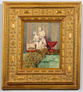 Appraisal: Lea Reinhart Oil on Board Still Life Lea Reinhart Austria