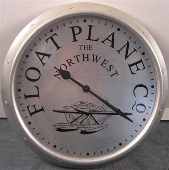 Appraisal: Float Plane Co Clock The Northwest with brushed aluminum face