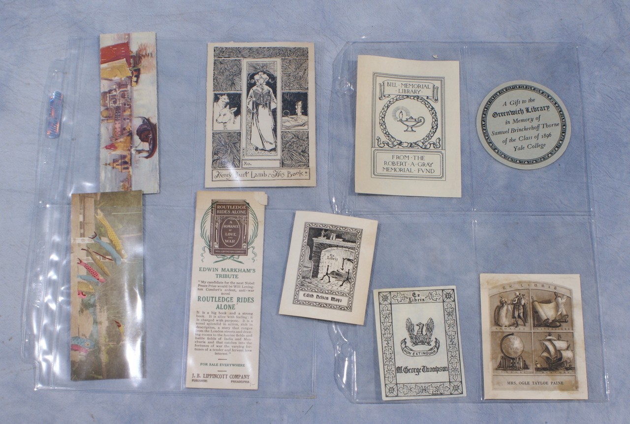 Appraisal: Book Marks and Book Plates including publishers bookmarks over pieces